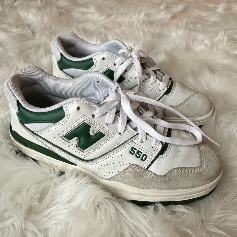 White and Green Sneakers